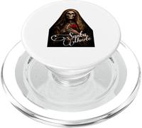 Santa Muerte Oscuro Folk Santo Primer Plano Arte PopSockets PopGrip para MagSafe