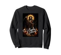 Santa Muerte Santo Icono con guadaña y Rosa Sudadera