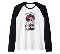 Santa Muerte Santo Popular Espiritual Camiseta Manga Raglan