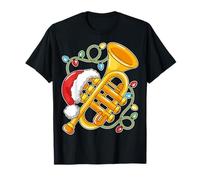 Santa Music Design For Men Boys Christmas Trompeta Festive Camiseta