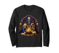 Santa Natividad Estrella Familia Catedral Mosaico Arte con Corderos Manga Larga