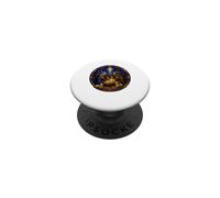 Santa Natividad Medieval Catedral Gótica Mosaico Arte Círculo PopSockets PopGrip Adhesivo