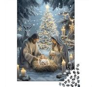 Santa Natividad Milagro Invernal Rompecabezas de 1000 Piezas Papel Reciclado para Adultos y Mayores de 12 Años Juego Familiar Divertido y Desafiante 70x50cm/1000pcs