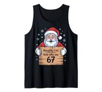 Santa Naughty List - Kids Who Say 6 7 Christmas Six Seven Camiseta sin Mangas