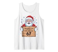 Santa Naughty List - Kids Who Say 6 7 Christmas Six Seven Camiseta sin Mangas