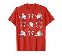 Santa Navidad Santa Claus Girl Coquette Bow Camiseta