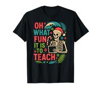 Santa Oh What Fun To Teach Fun Mujer Profesora Navidad Camiseta