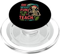 Santa Oh What Fun To Teach Fun Mujer Profesora Navidad PopSockets PopGrip para MagSafe