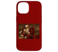 Santa Orando sobre el Niño Jesús Popular Pincelada Navidad Carcasa para iPhone 14