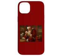 Santa Orando sobre el Niño Jesús Popular Pincelada Navidad Carcasa para iPhone 14 Plus