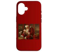 Santa Orando sobre el Niño Jesús Popular Pincelada Navidad Carcasa para iPhone 16