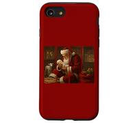 Santa Orando sobre el Niño Jesús Popular Pincelada Navidad Carcasa para iPhone SE (2020) / 7/8