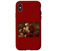 Santa Orando sobre el Niño Jesús Popular Pincelada Navidad Carcasa para iPhone X/XS