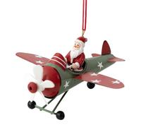 Santa Ornament - Santa Airplane Ornament, Santaa Ornaments For Christmas Trees, SantaS/snowman In Airplane OrnamentS For Christmas Tree, SantaS Claus/snowman Flying AirplaneS Hangings Window