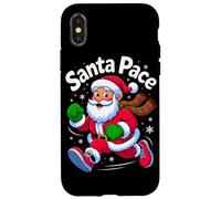 Santa Pace Christmas Running Runner Costume Xmas 5k Marathon Carcasa para iPhone X/XS