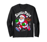 Santa Pace Christmas Running Runner Costume Xmas 5k Marathon Manga Larga