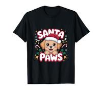 Santa Paws Christmas Cute Dog Cat Holiday Funny Pet Lover Camiseta