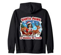 Santa Paws Coming Christmas American English Coonhound Dog Sudadera con Capucha