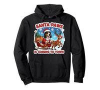 Santa Paws Coming Christmas American English Coonhound Dog Sudadera con Capucha