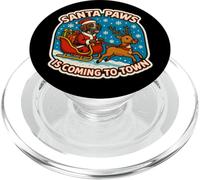 Santa Paws Coming Town Navidad Alemán Puntero De Pelo Corto PopSockets PopGrip para MagSafe