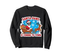 Santa Paws está llegando a la Ciudad Christmas Boxer Dog Dueño Navidad Sudadera