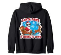Santa Paws está llegando a la Ciudad Christmas Boxer Dog Dueño Navidad Sudadera con Capucha