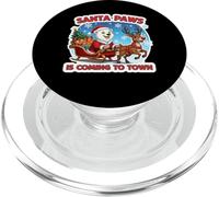 Santa Paws está llegando a la Ciudad Navidad Amante del Oso Polar Navidad PopSockets PopGrip para MagSafe