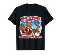 Santa Paws Is Coming To Town Christmas - Oso Pardo marrón Camiseta