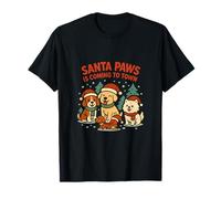 Santa Paws Is Coming To Town Navidad Camiseta