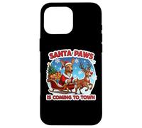 Santa Paws Is Coming Town Christmas Cirnecho dell'Etna Dog Carcasa para iPhone 16 Pro MAX