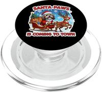 Santa Paws llega a la Ciudad Navidad dueño del Perro Lhasa Apso PopSockets PopGrip para MagSafe