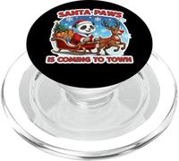 Santa Paws llega a la Ciudad Navidad Panda Lover Holiday PopSockets PopGrip para MagSafe