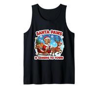 Santa Paws llega a la Ciudad Navidad Puma Lover Holiday Camiseta sin Mangas