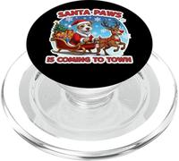 Santa Paws llega a la Ciudad Navidad Russell Terrier Perro PopSockets PopGrip para MagSafe