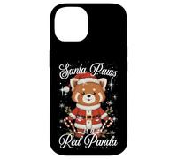 Santa Paws Red Panda Christmas Pun Xmas Pajama Carcasa para iPhone 14