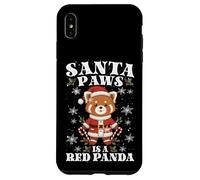 Santa Paws Red Panda Christmas Pun Xmas Pajama Carcasa para iPhone XS MAX