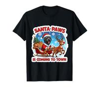 Santa Paws se Acerca el dueño de un Perro Ciervo escocés de Navidad Camiseta