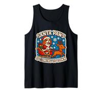 Santa Paws se Acerca la Navidad Cavalier King Charles Spaniel Camiseta sin Mangas