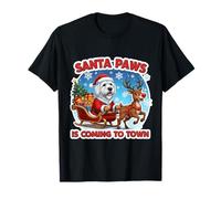 Santa Paws Viene a la Ciudad Navidad dueño de Perro Komondor Camiseta