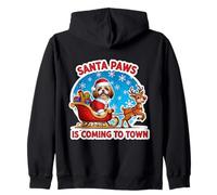 Santa Paws Viene a la Ciudad Navidad Shih Tzu dueño del Perro Sudadera con Capucha