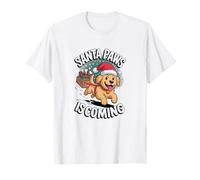 Santa Paws Viene - Diversión de Perro de Navidad Camiseta