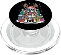 Santa Pitbull - Cuernos de Reno navideños PopSockets PopGrip para MagSafe