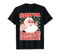 Santa Promoted Me to Grandma Christmas Baby Anuncio Camiseta