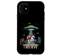 Santa Riding Unicorn Bigfoot Dino UFO Christmas Kids Boys Carcasa para iPhone 11