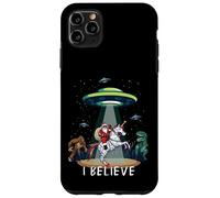 Santa Riding Unicorn Bigfoot Dino UFO Christmas Kids Boys Carcasa para iPhone 11 Pro MAX