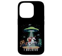 Santa Riding Unicorn Bigfoot Dino UFO Christmas Kids Boys Carcasa para iPhone 14 Pro