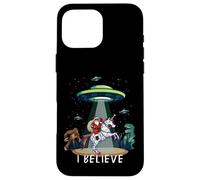 Santa Riding Unicorn Bigfoot Dino UFO Christmas Kids Boys Carcasa para iPhone 16 Pro MAX