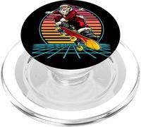 Santa Ridng Skateboarding Retro 80s Funny Christmas Xmas PopSockets PopGrip para MagSafe