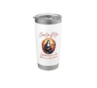 Santa Rita de Cascia agradezco las bendiciones recibidas Vaso térmico de acero inoxidable de doble pared