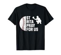 Santa Rita de Cascia ruega por nosotros Béisbol Catcher Patrono Camiseta